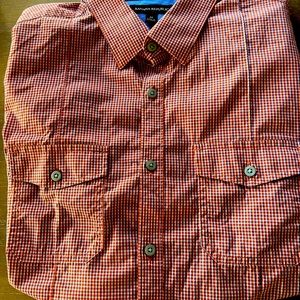 Banana republic short sleeve checked shirt for men